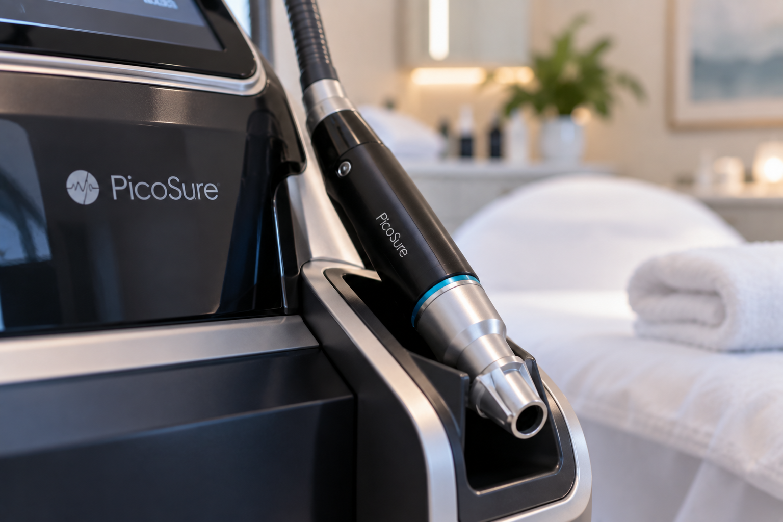 PicoSure laser handpiece used for professional laser skin treatments at ME MEDSPA PicoSure laser handpiece used for professional laser skin treatments at ME MEDSPA