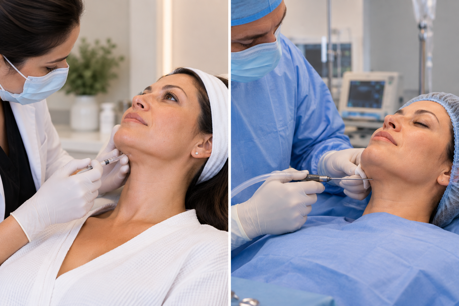 Comparison of Kybella injection treatment and surgical chin liposuction for submental fat Comparison of Kybella injection treatment and surgical chin liposuction for submental fat