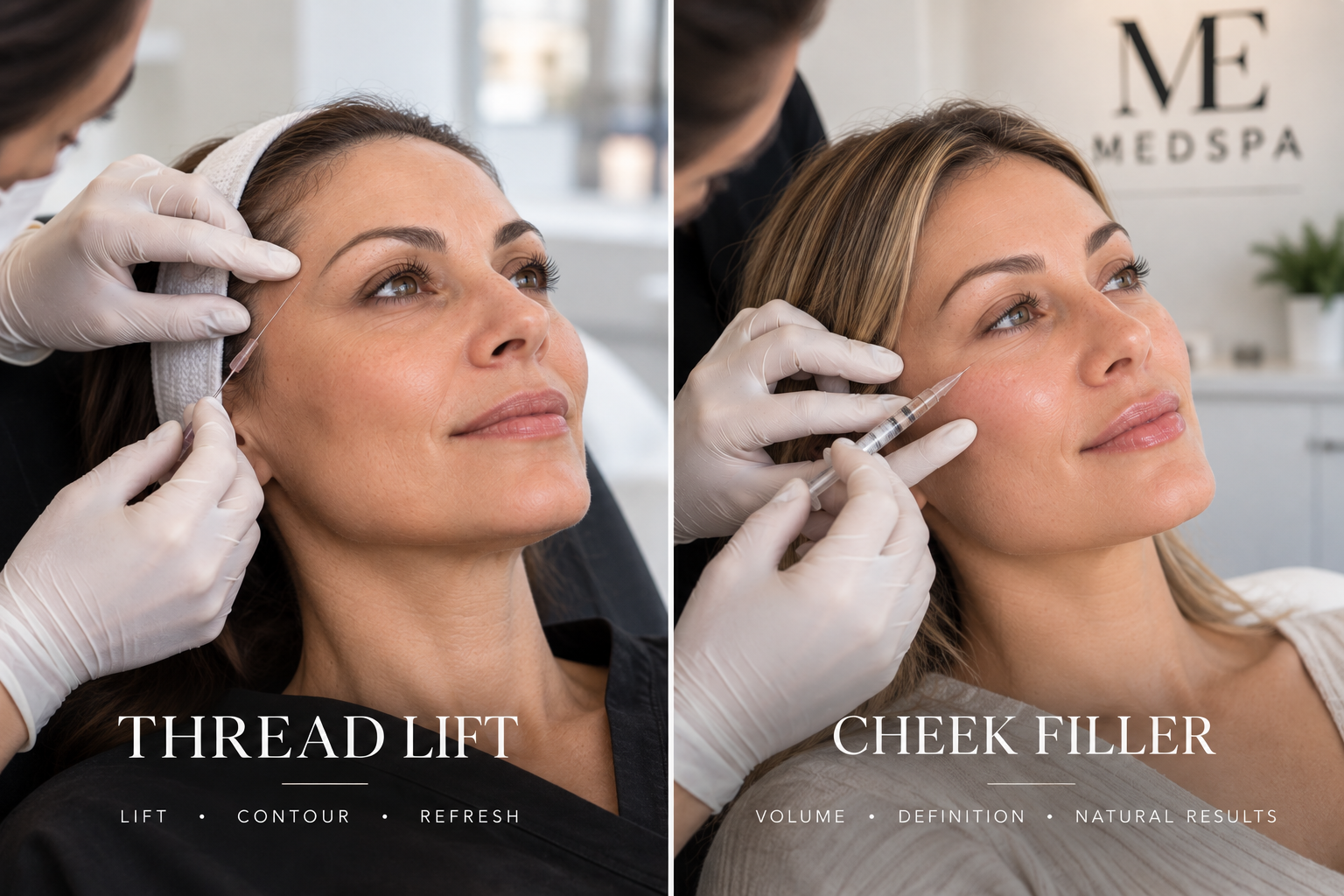 Comparison of a professional thread lift treatment and dermal filler injection for facial rejuvenation