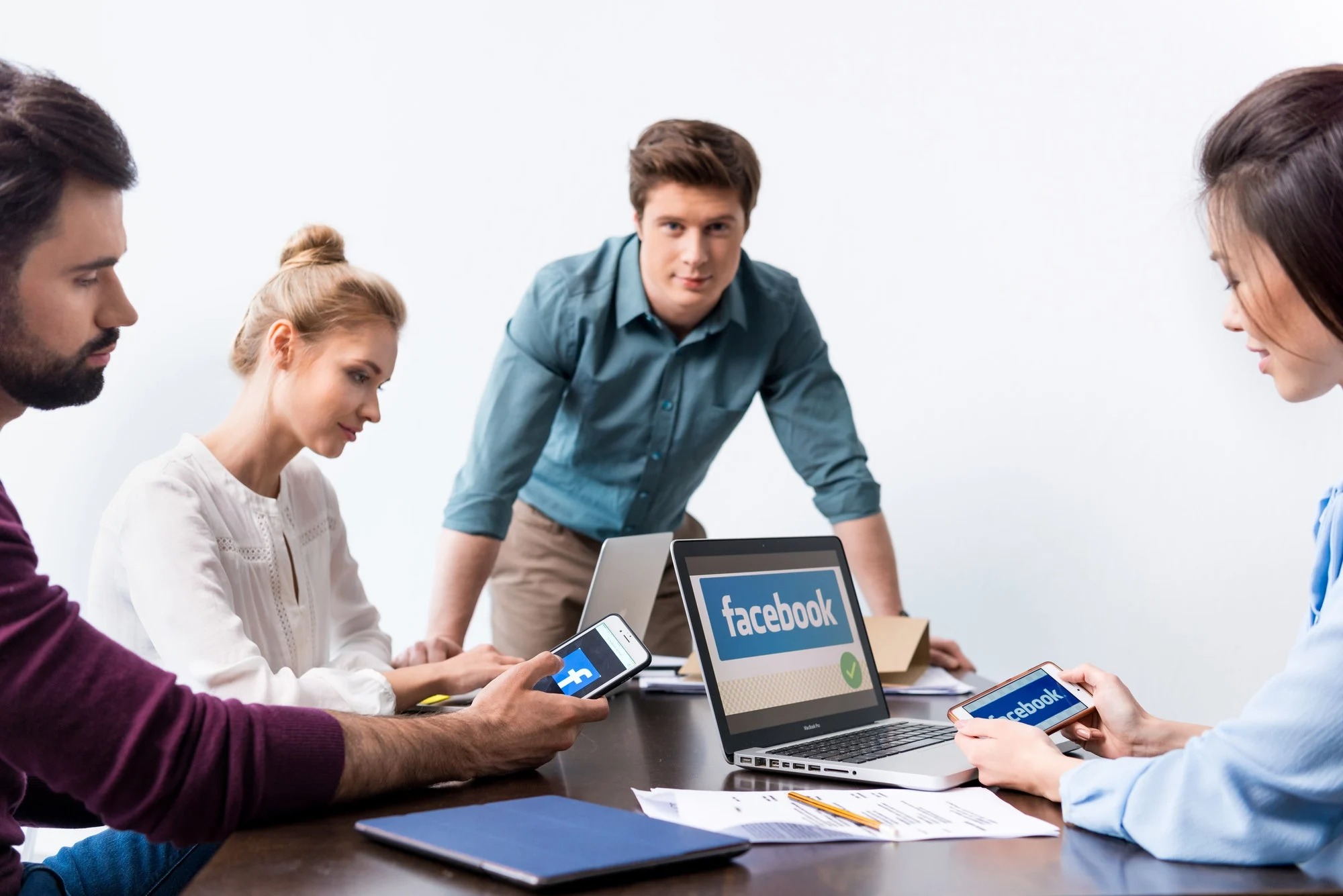 Social media strategist reviewing campaign results