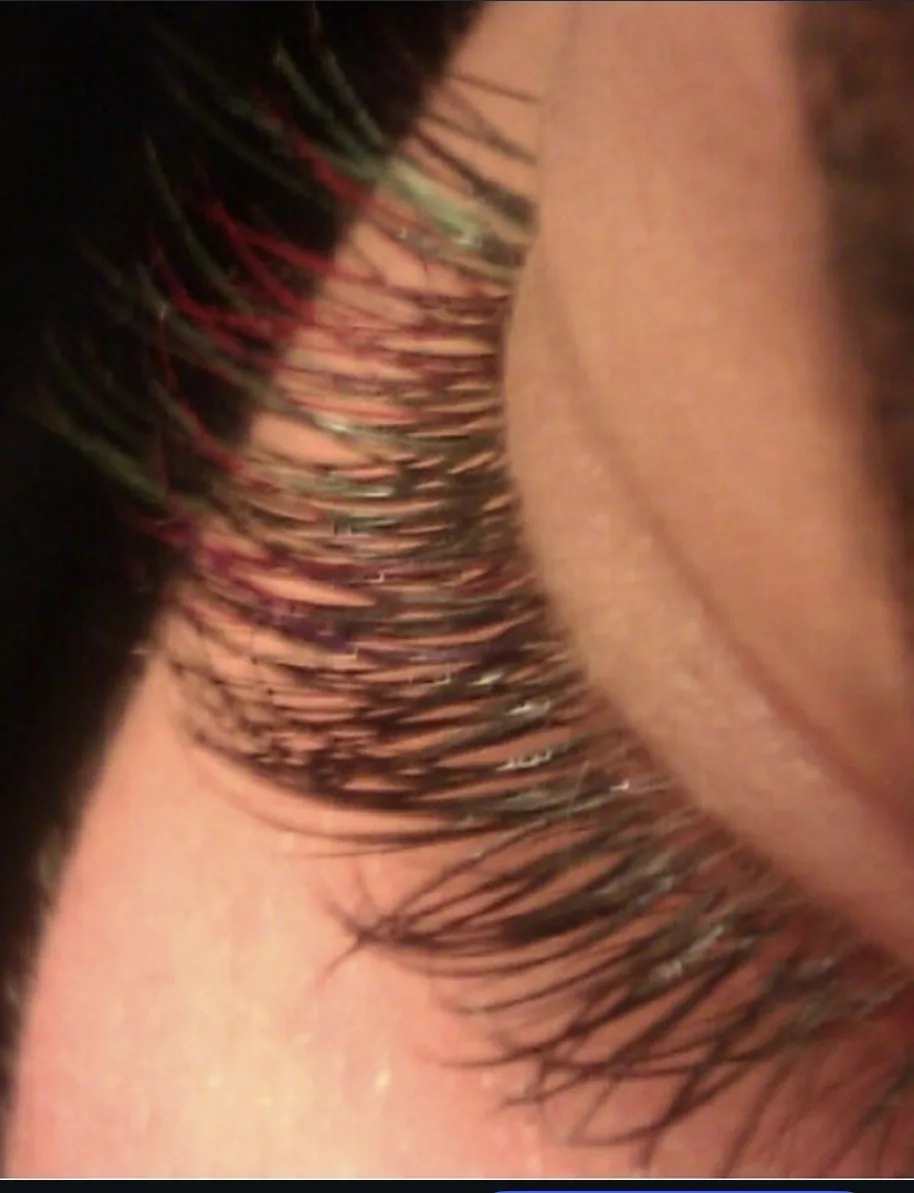 Lash extension close-up detail