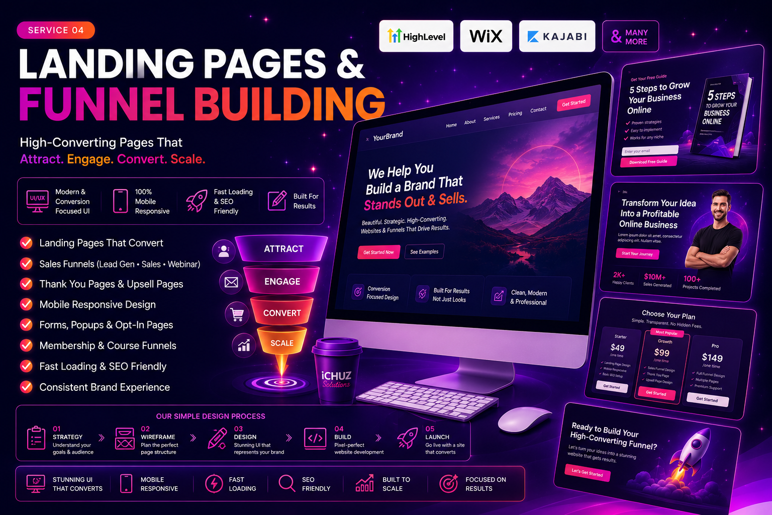 Landing page build by iCHUZ Solutions