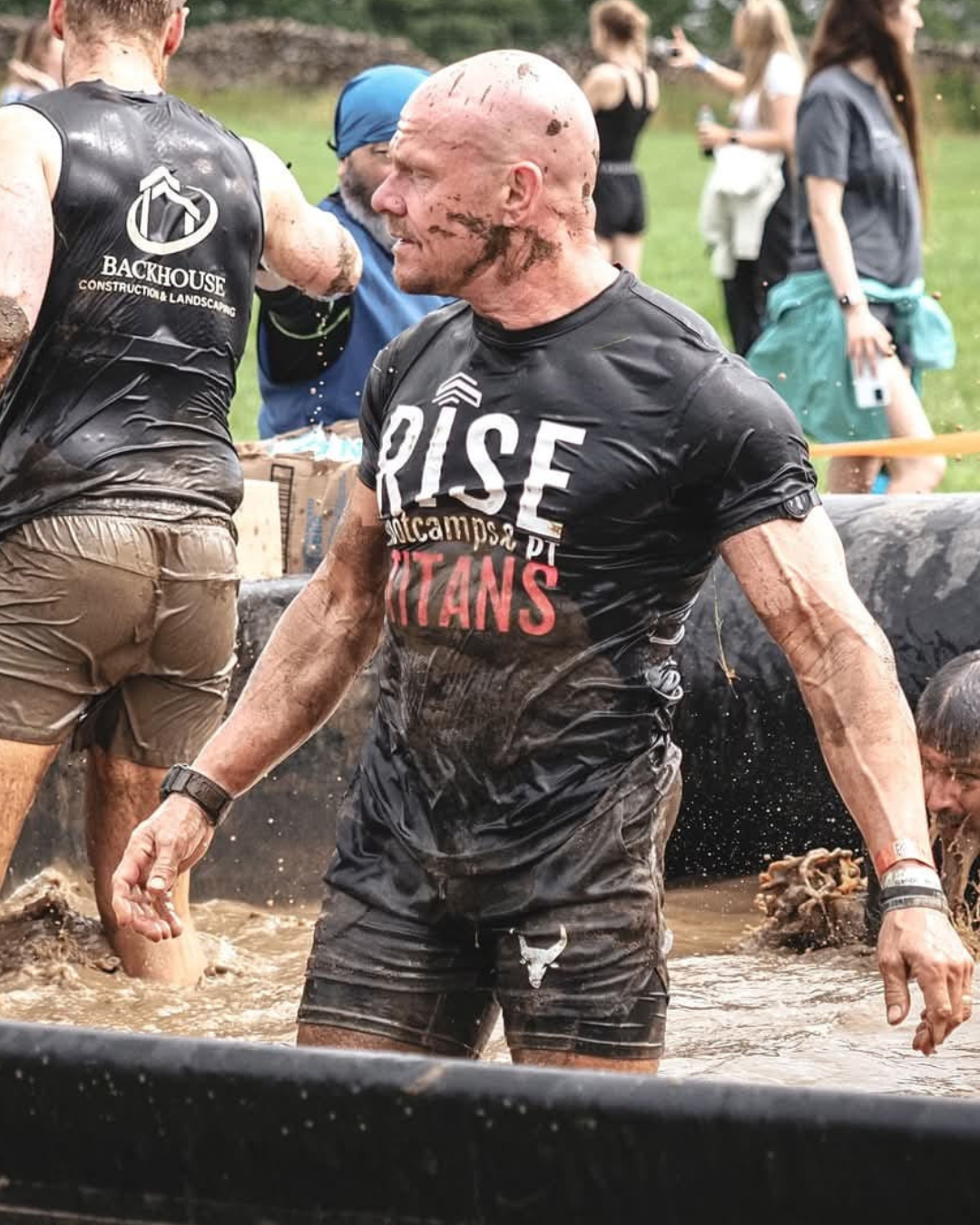 Carl Smith, Head Coach at RISE Bootcamps Driffield, taking part in an outdoor team event