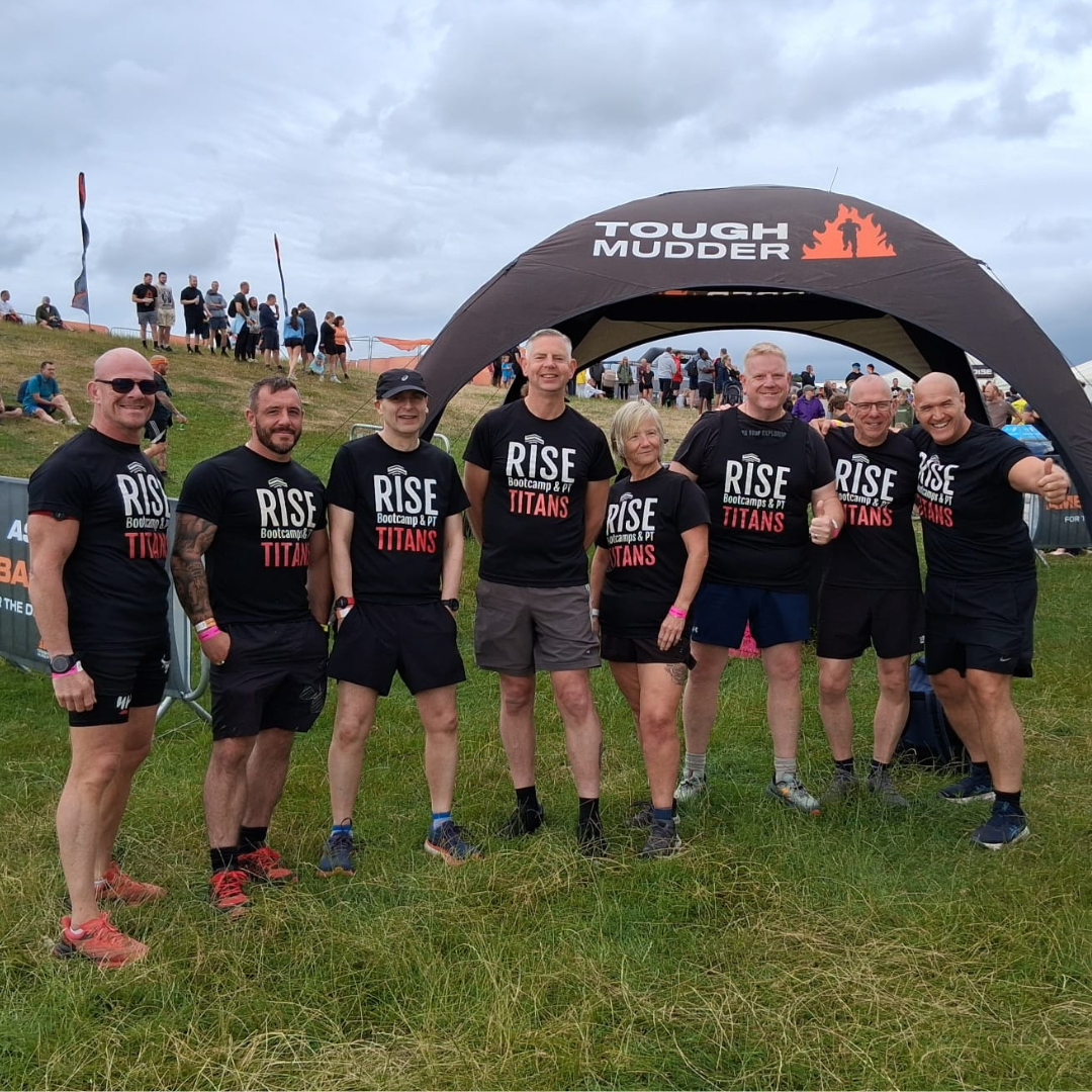 The RISE team together at Tough Mudder