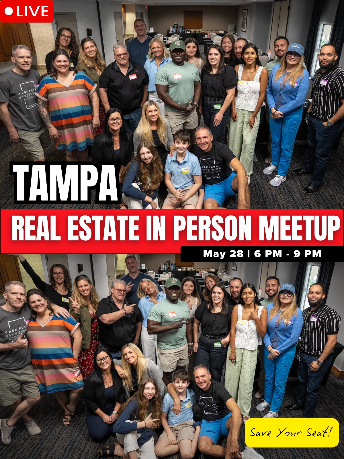 Tampa Real Estate In-Person Meetup — group photo from a previous event