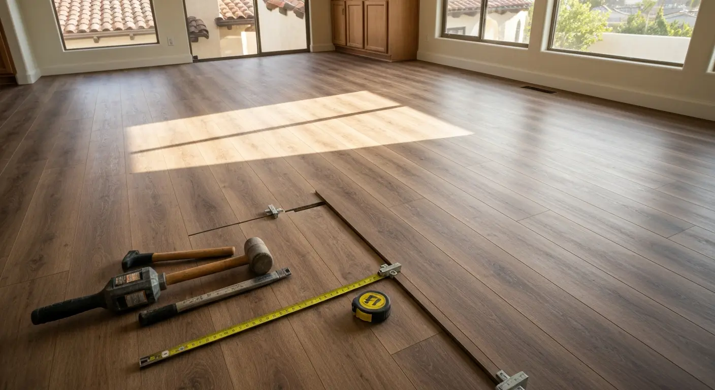 Laminate flooring installation