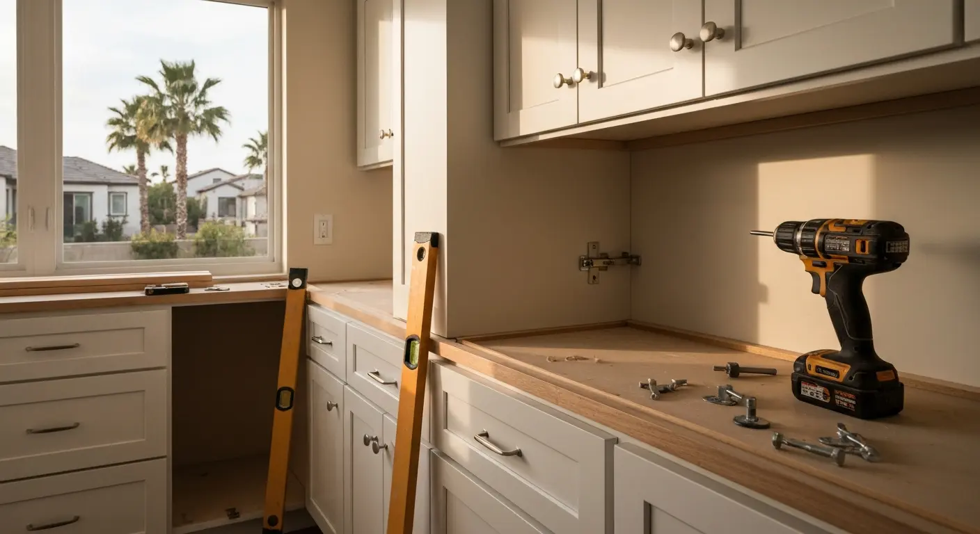 Kitchen cabinet installation in Orange County
