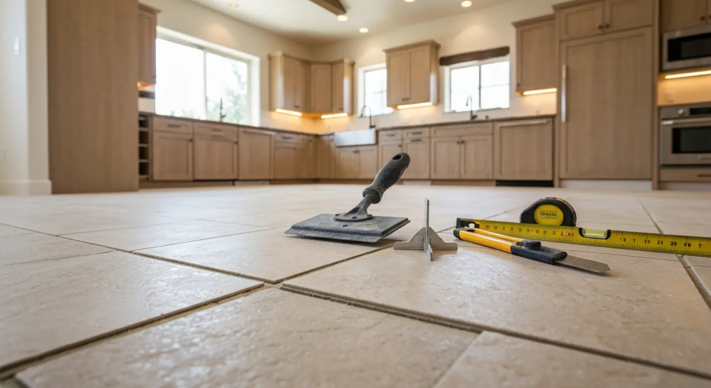 Luxury vinyl tile flooring