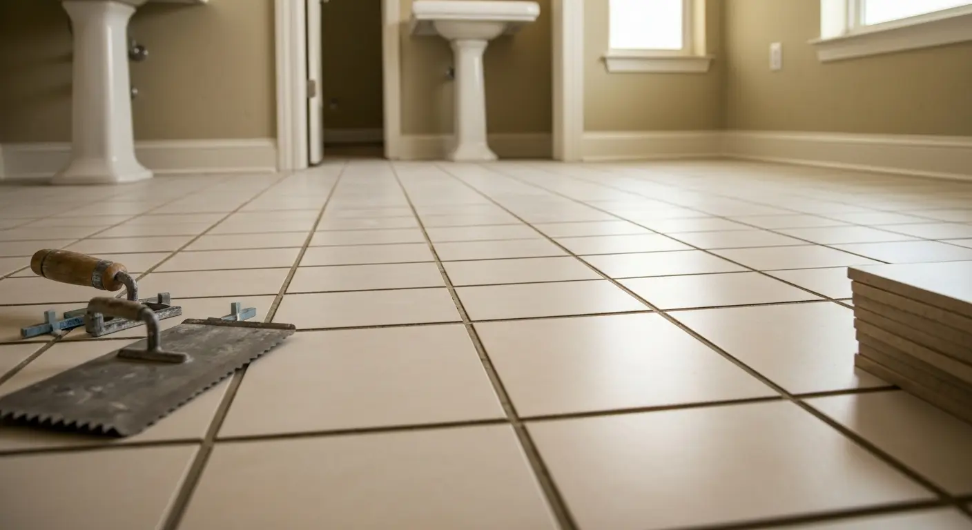 Tile flooring installation