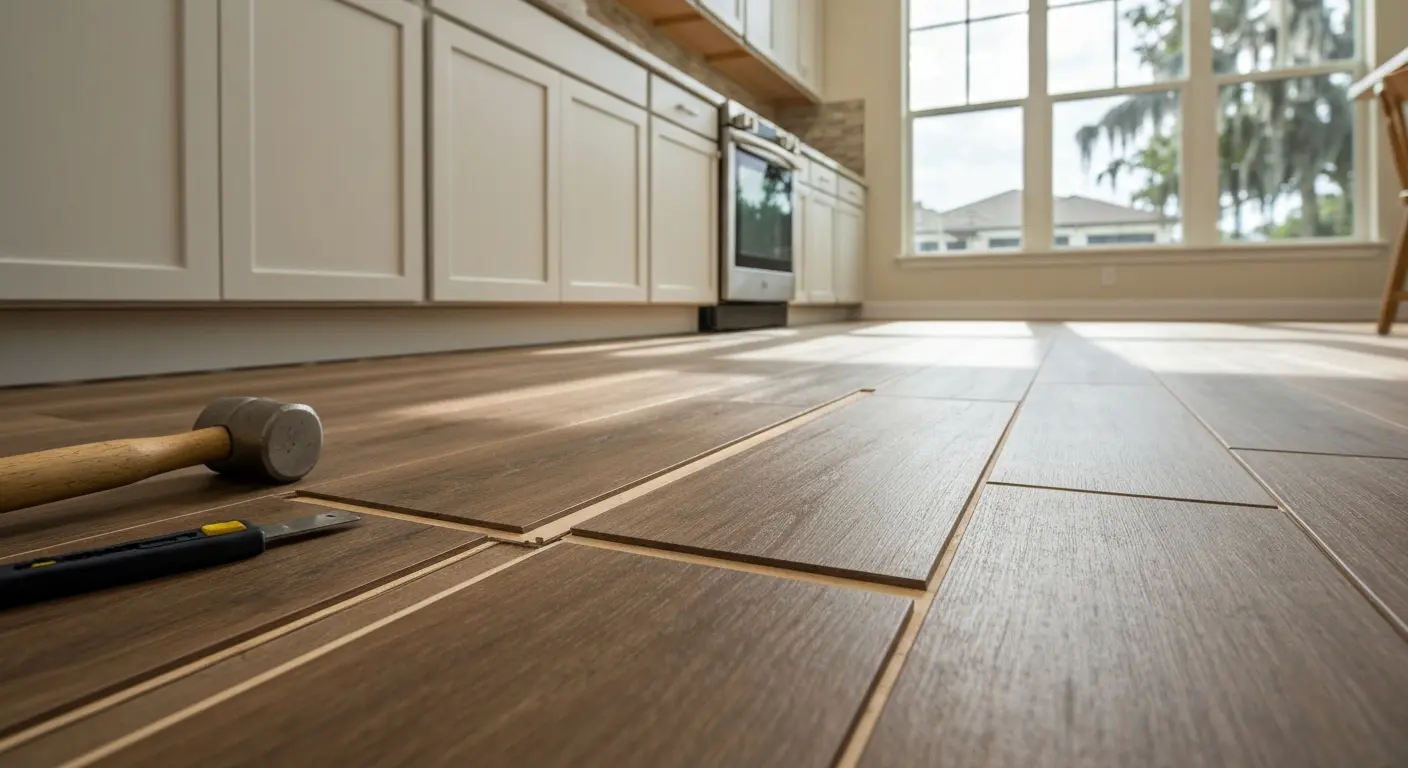 Luxury vinyl plank installation