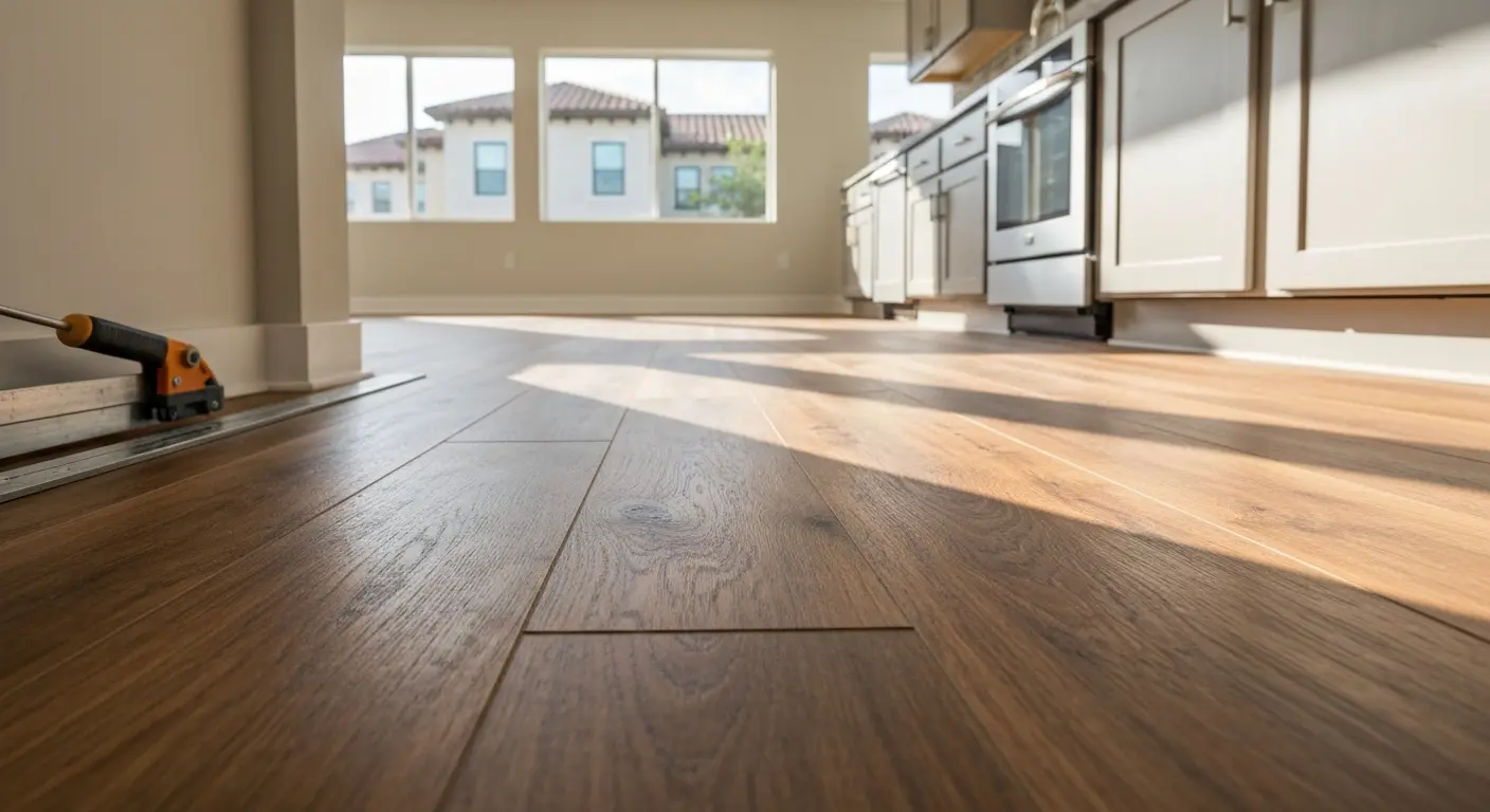 Luxury vinyl plank flooring installation