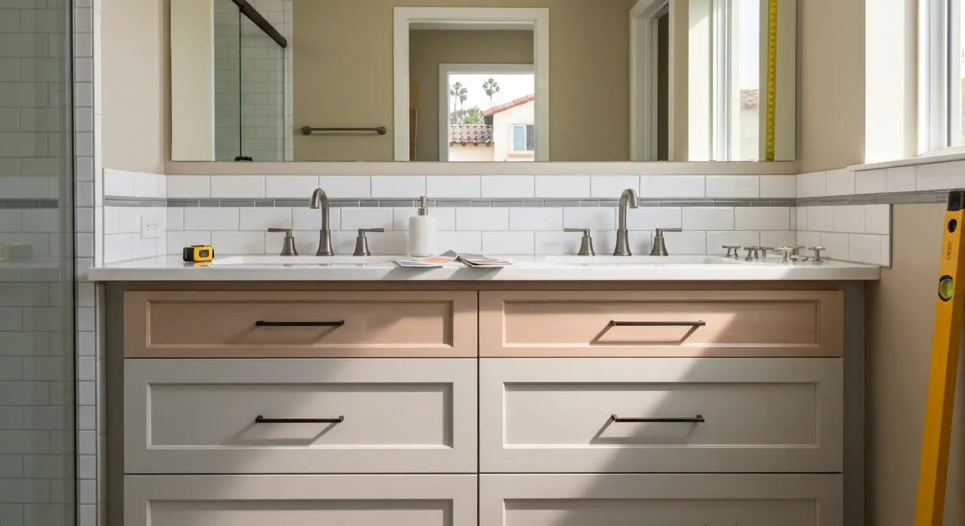 Bathroom cabinet refacing