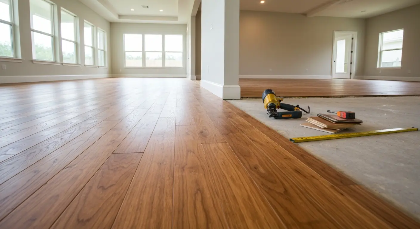 Hardwood flooring installation