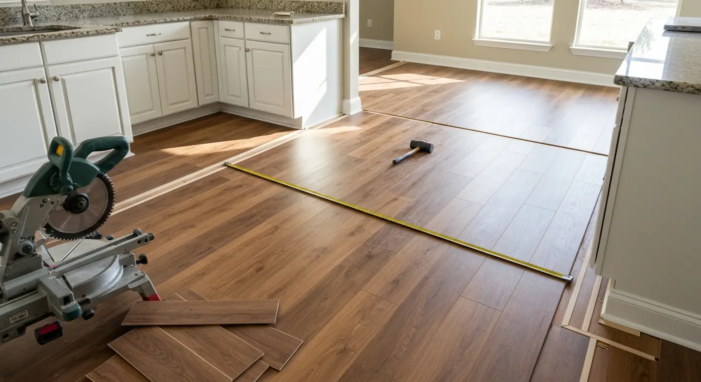 Laminate kitchen flooring installation