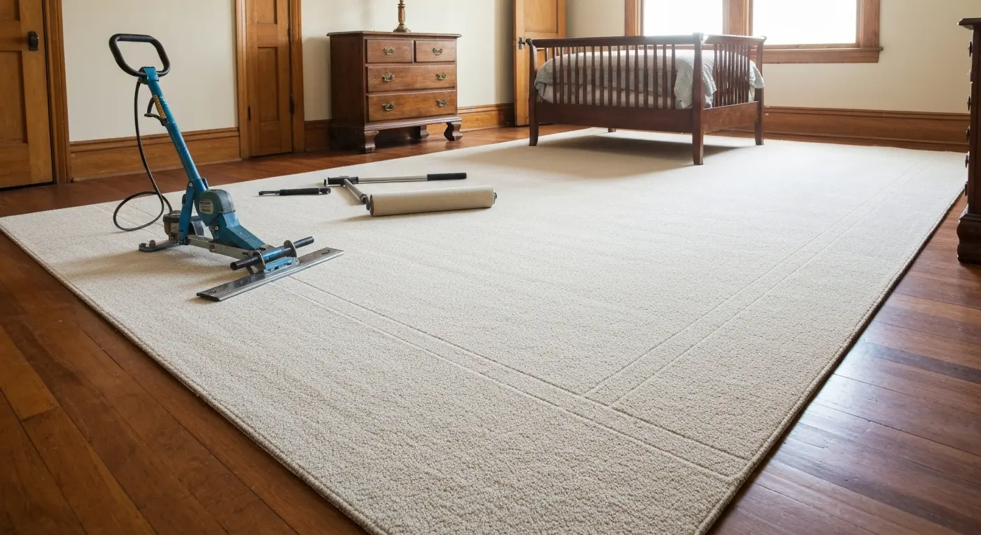Carpet installation bedroom