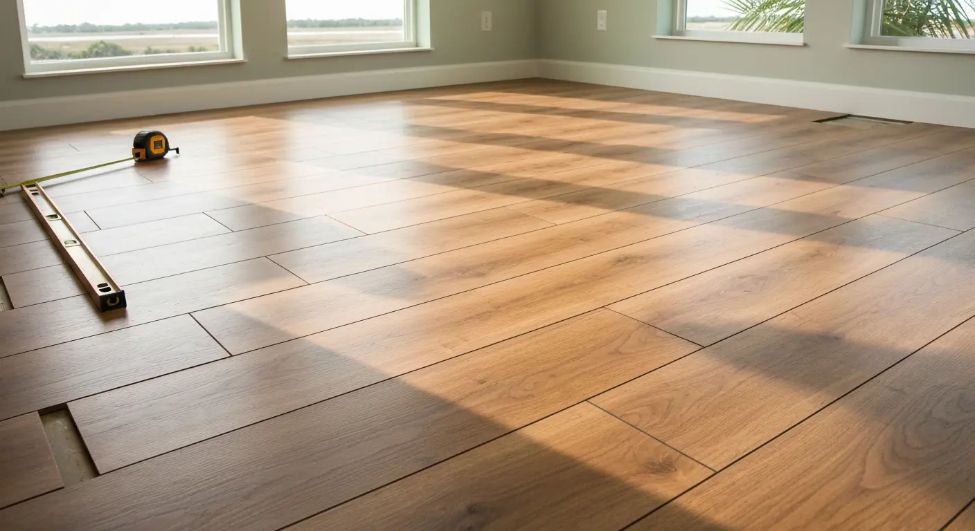 Laminate flooring throughout home