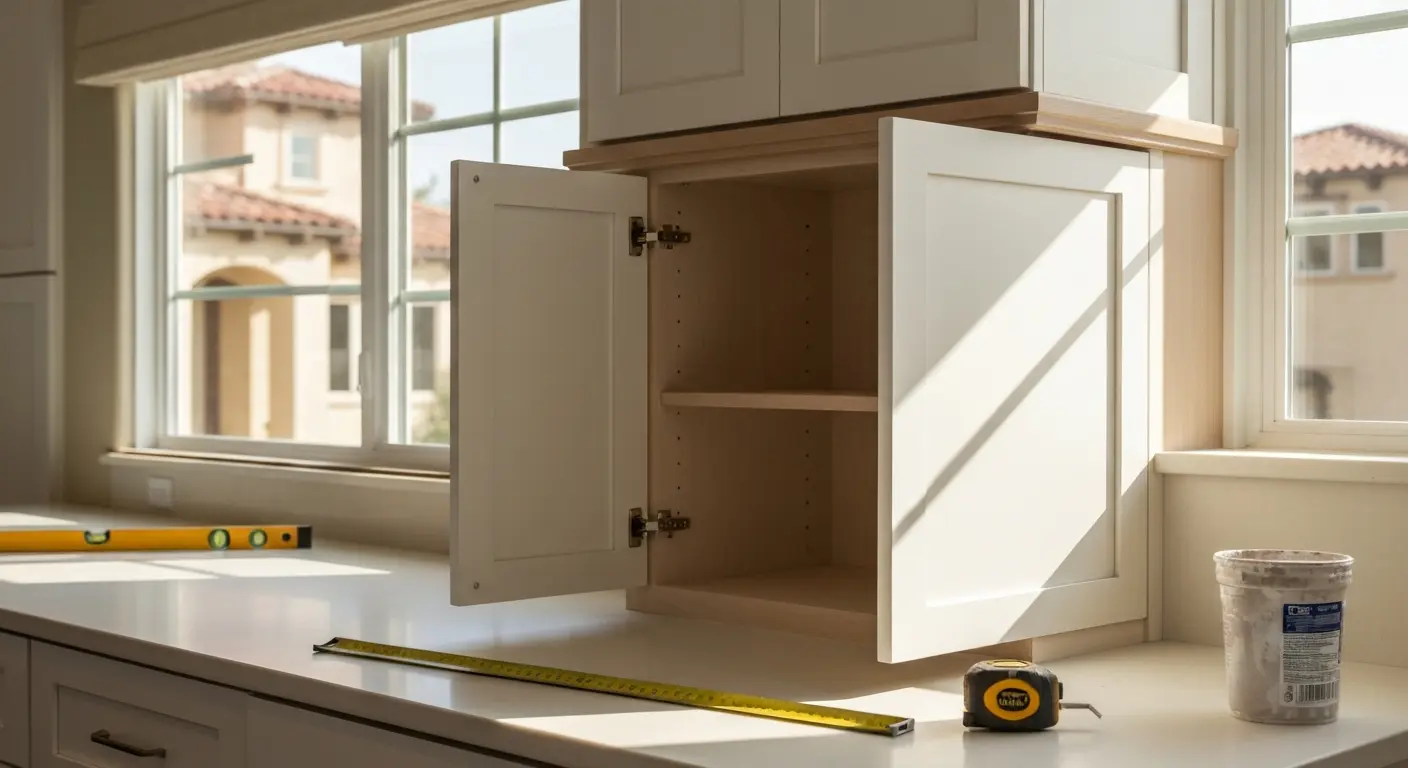 Cabinet refacing project in Orange County