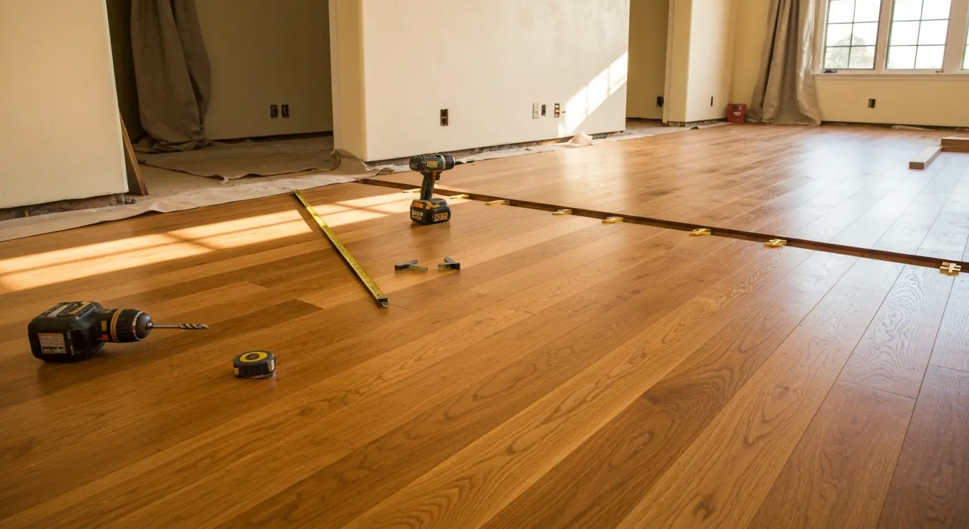 Hardwood flooring installation