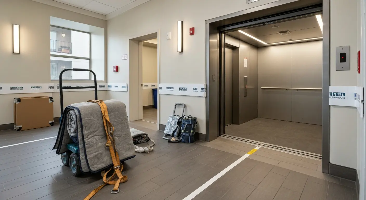 Apartment move with elevator coordination