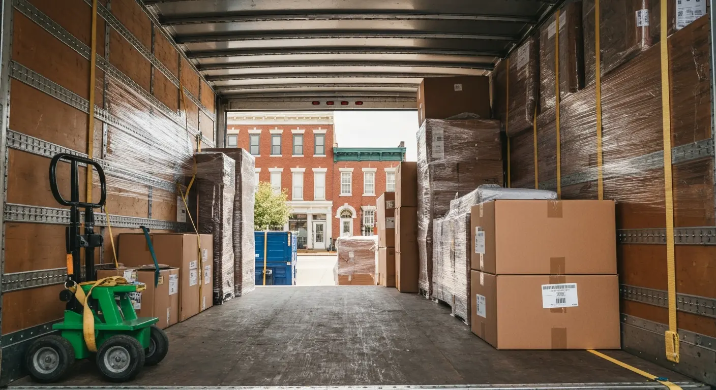 Loading and unloading truck