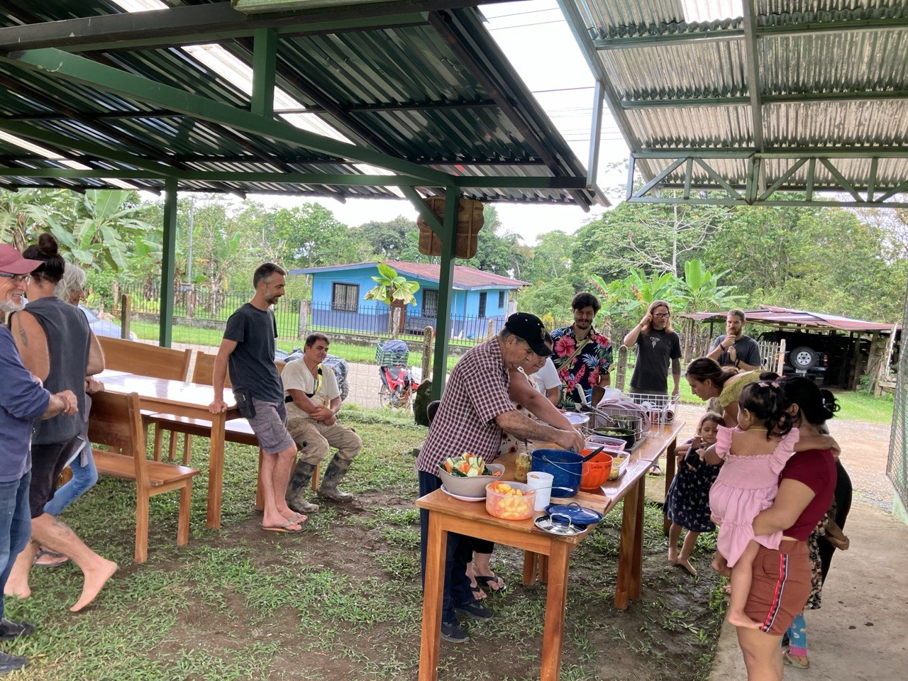 Community meal shared at Las Tumbas Centro