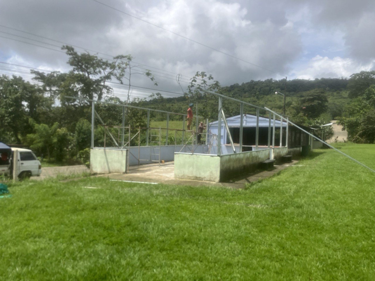 Rebuilding the salon structure at Las Tumbas Centro in 2023
