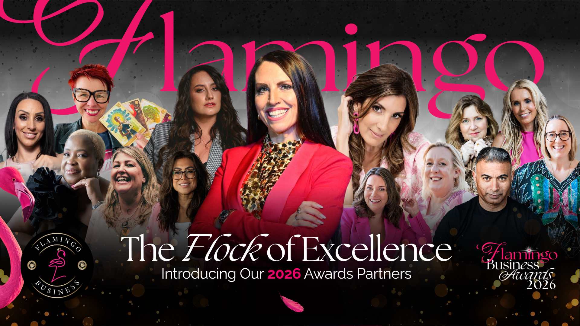 The Flock of Excellence — Introducing our 2026 Flamingo Business Awards Partners and judging panel.
