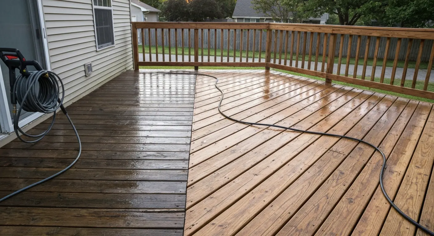 Deck cleaning service
