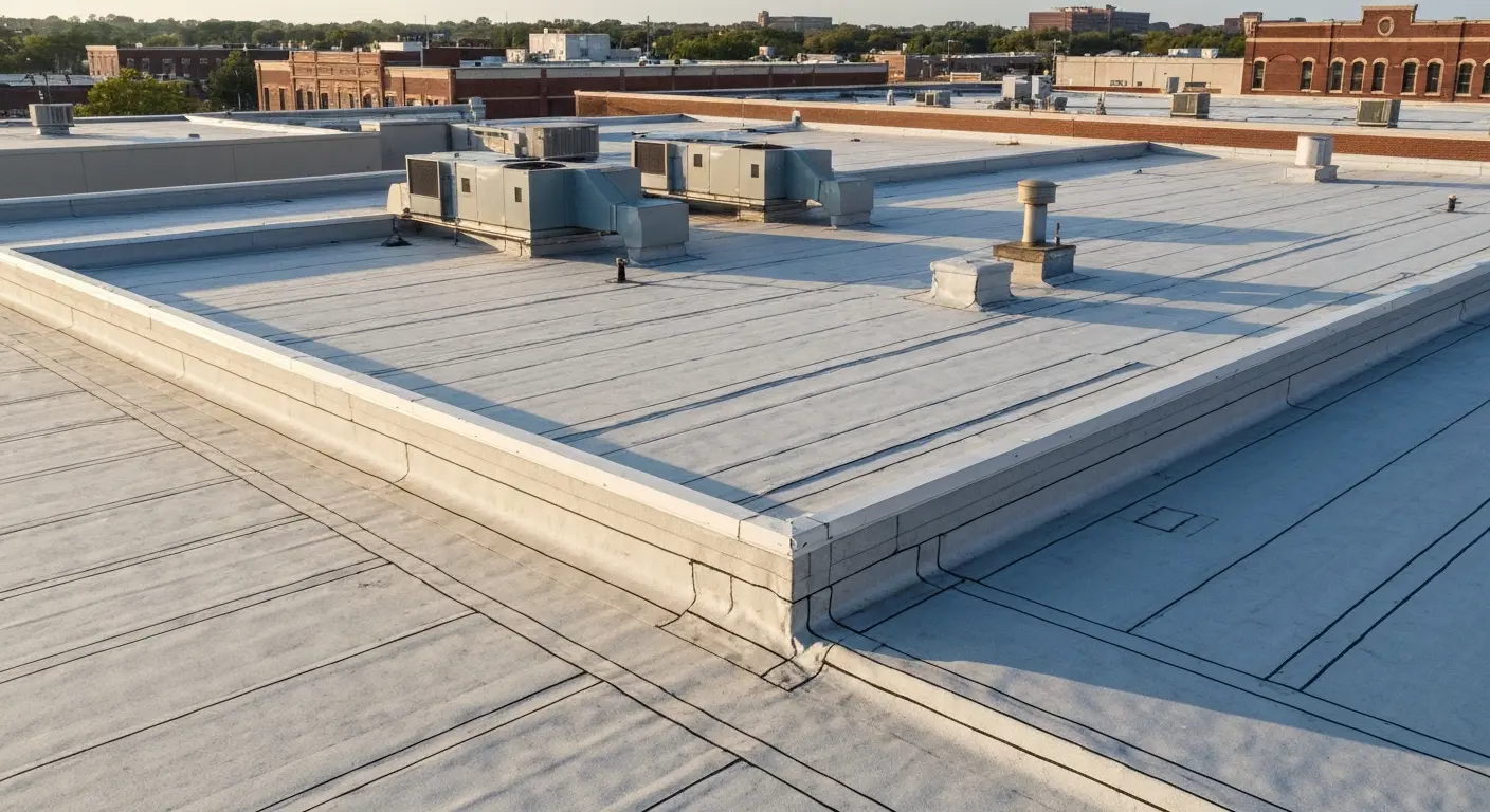Commercial roof installation