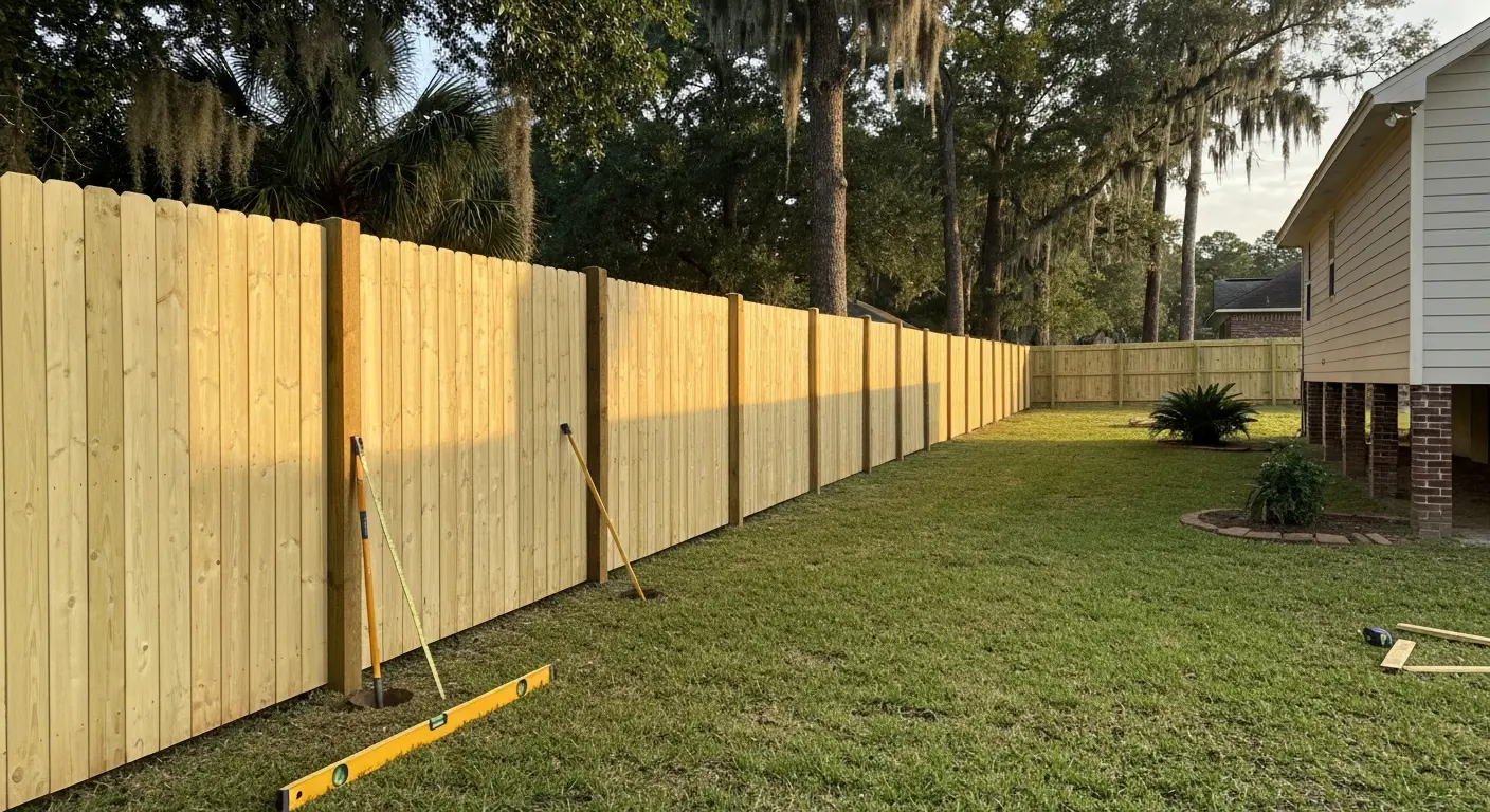 Residential privacy fencing project