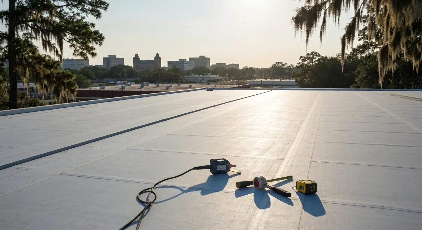Commercial roofing installation