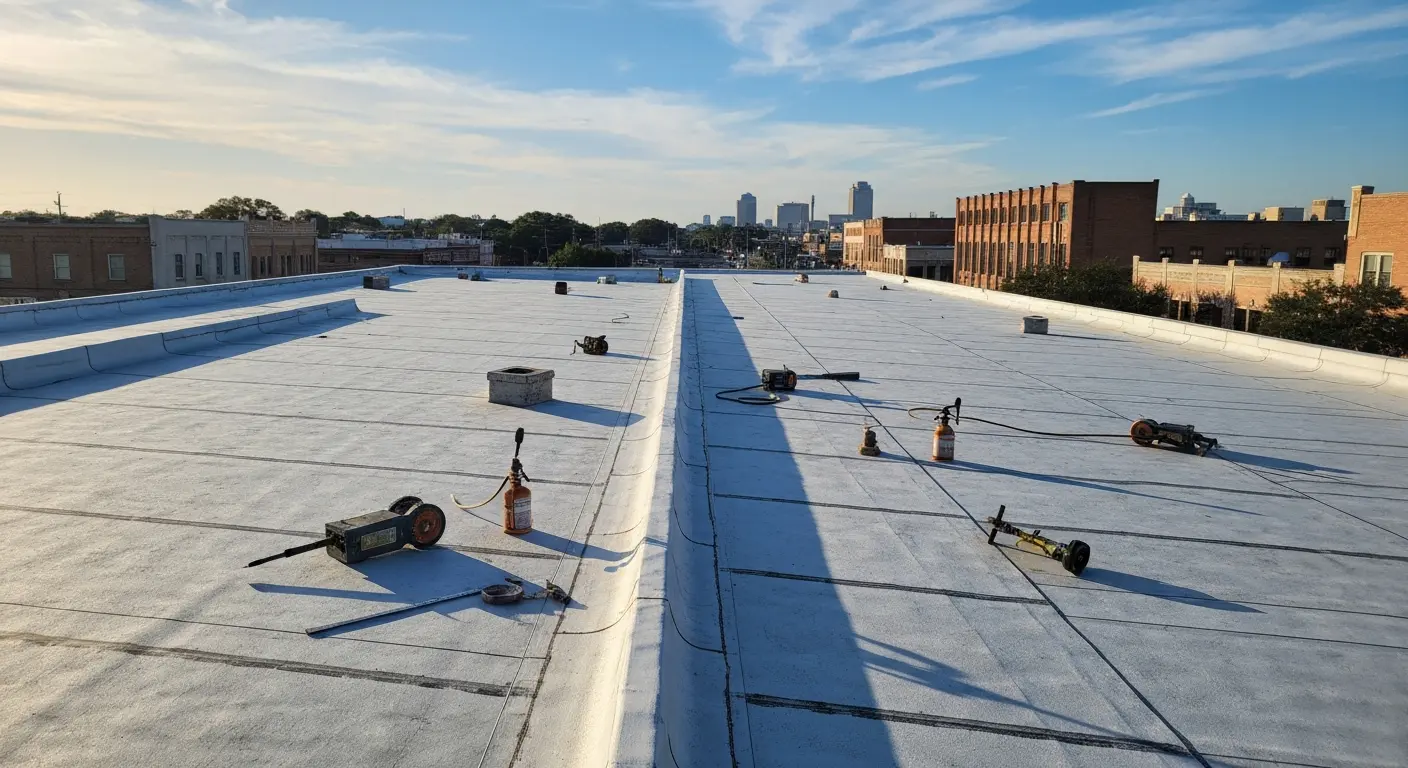 Commercial roofing installation