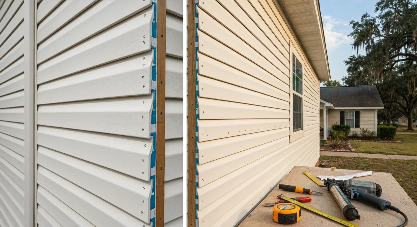 Siding installation project