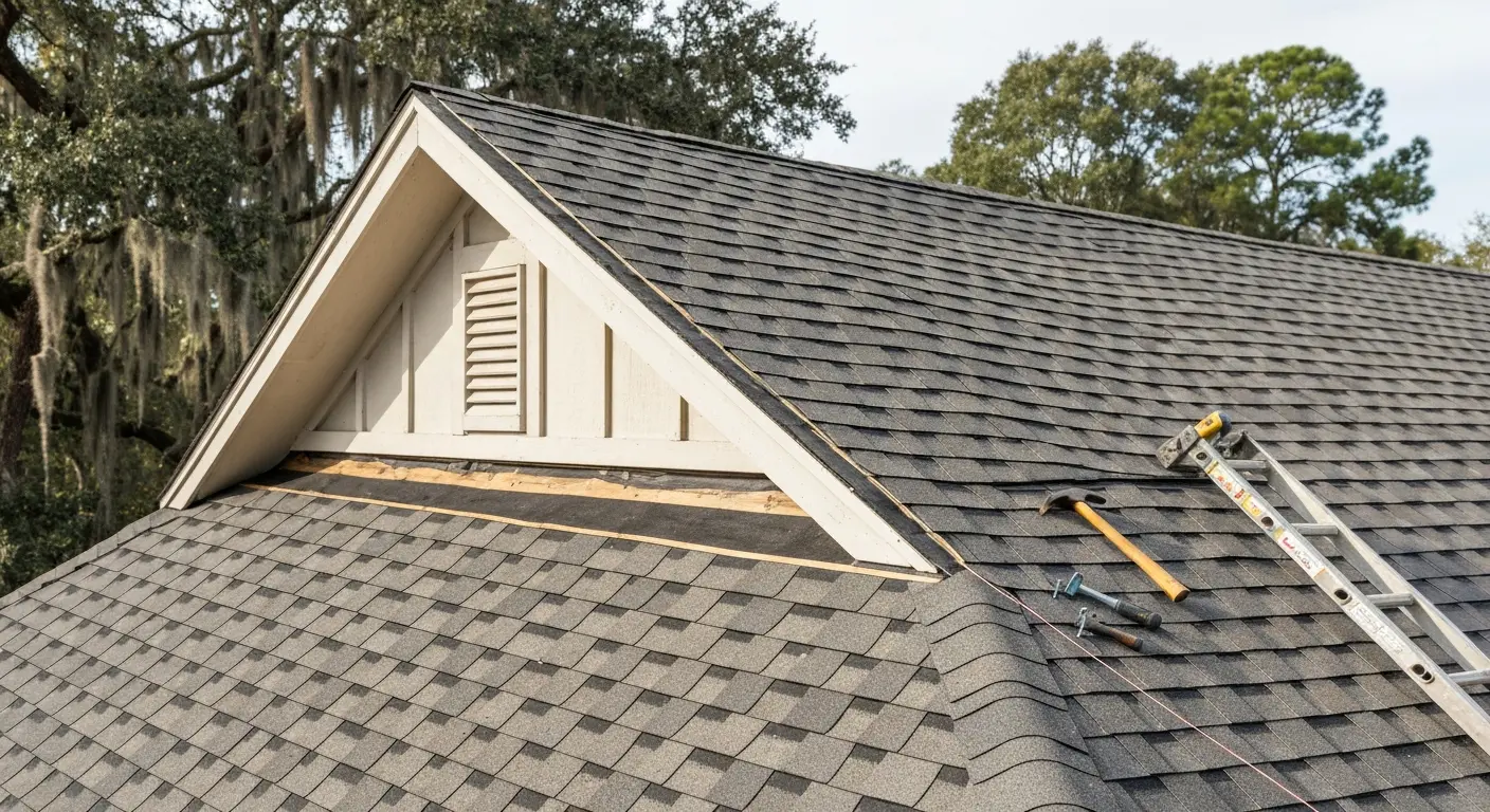 Residential roofing installation