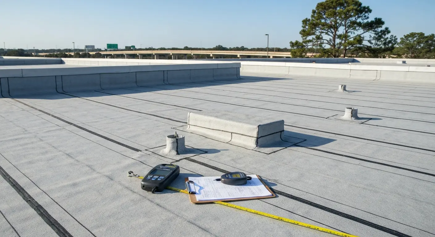 Commercial roofing project in Waskom area