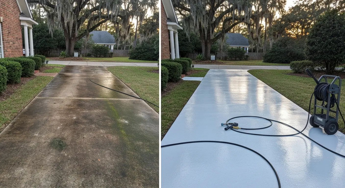 Driveway cleaning service
