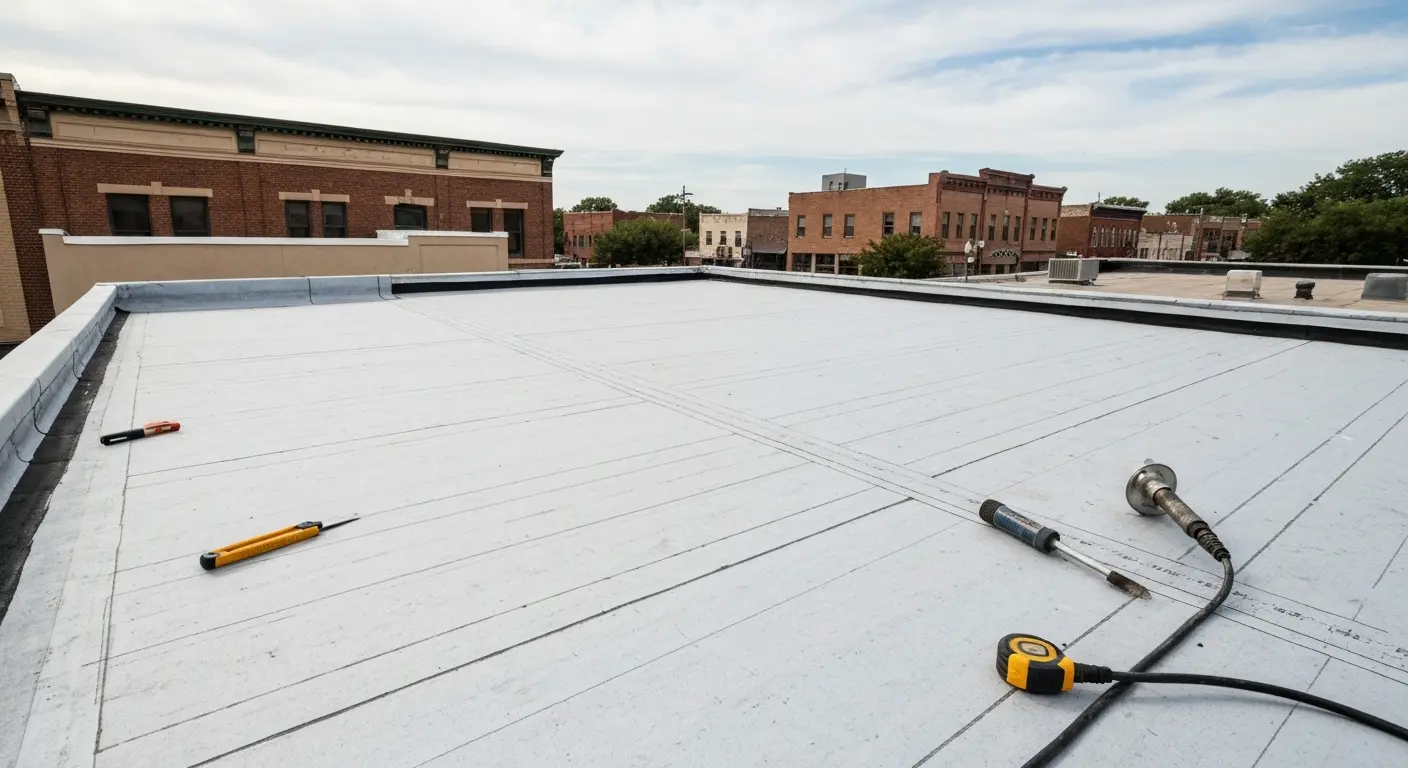 Commercial roofing installation