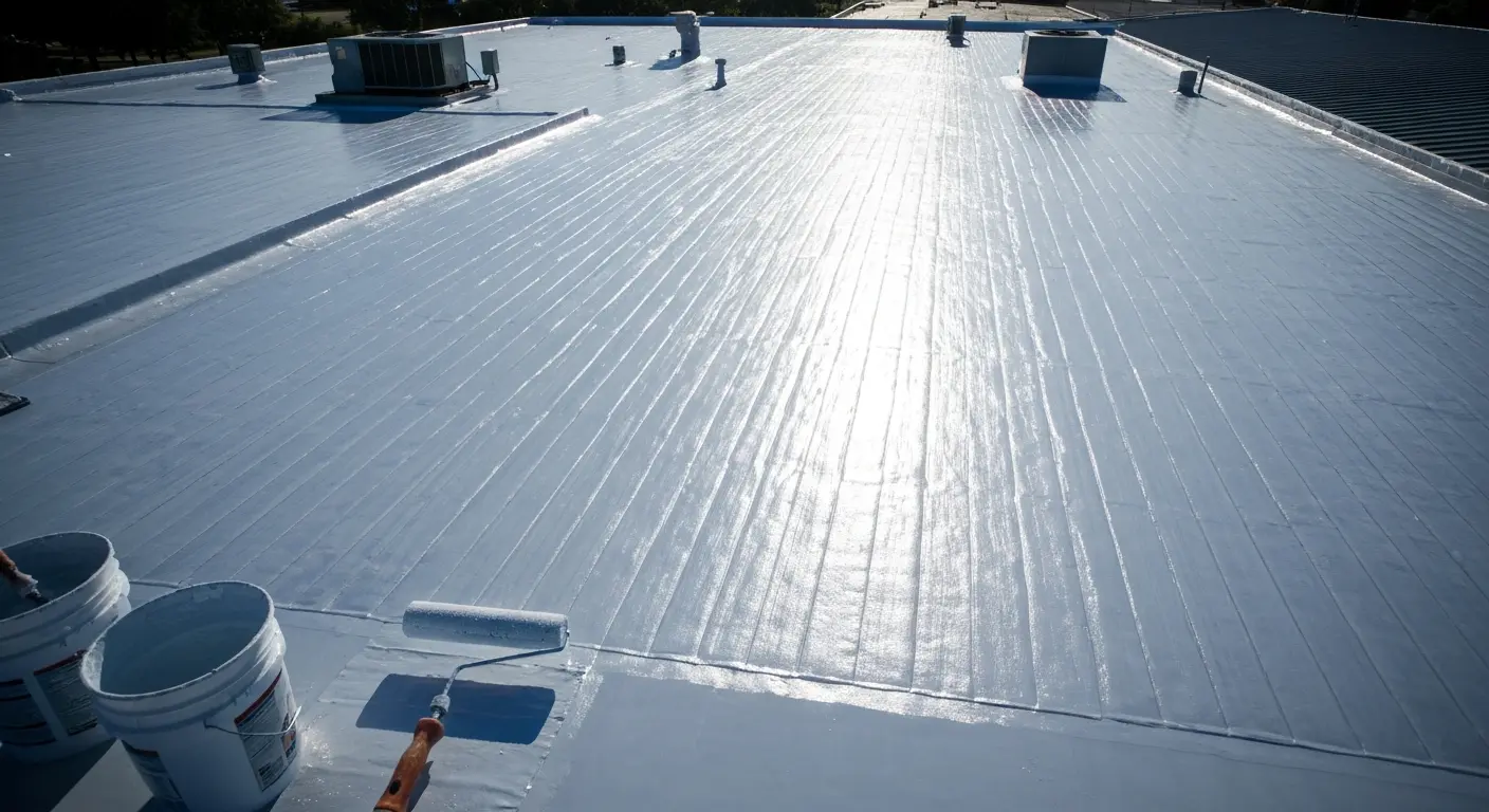 Roof coating application