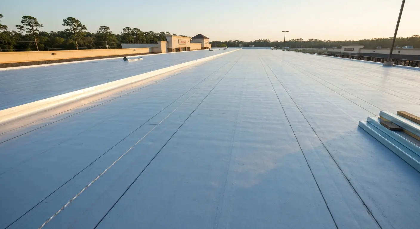 Commercial roof installation