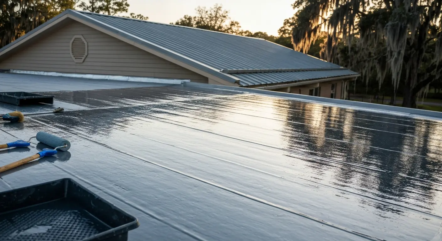 Roof coating project