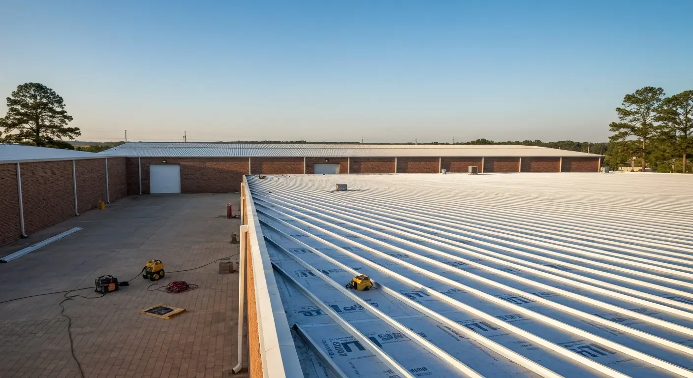 Commercial roofing installation