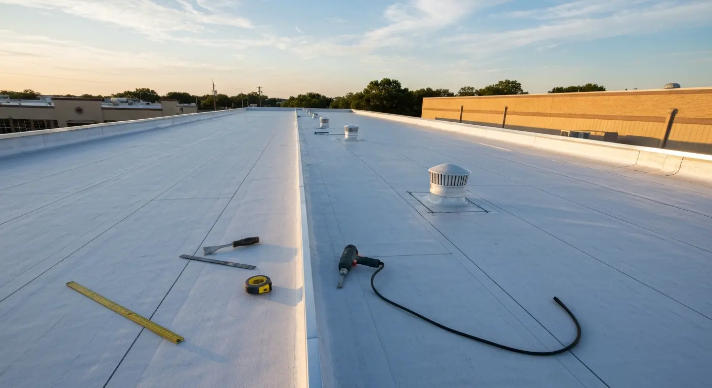 Commercial roof project in Blanchard area