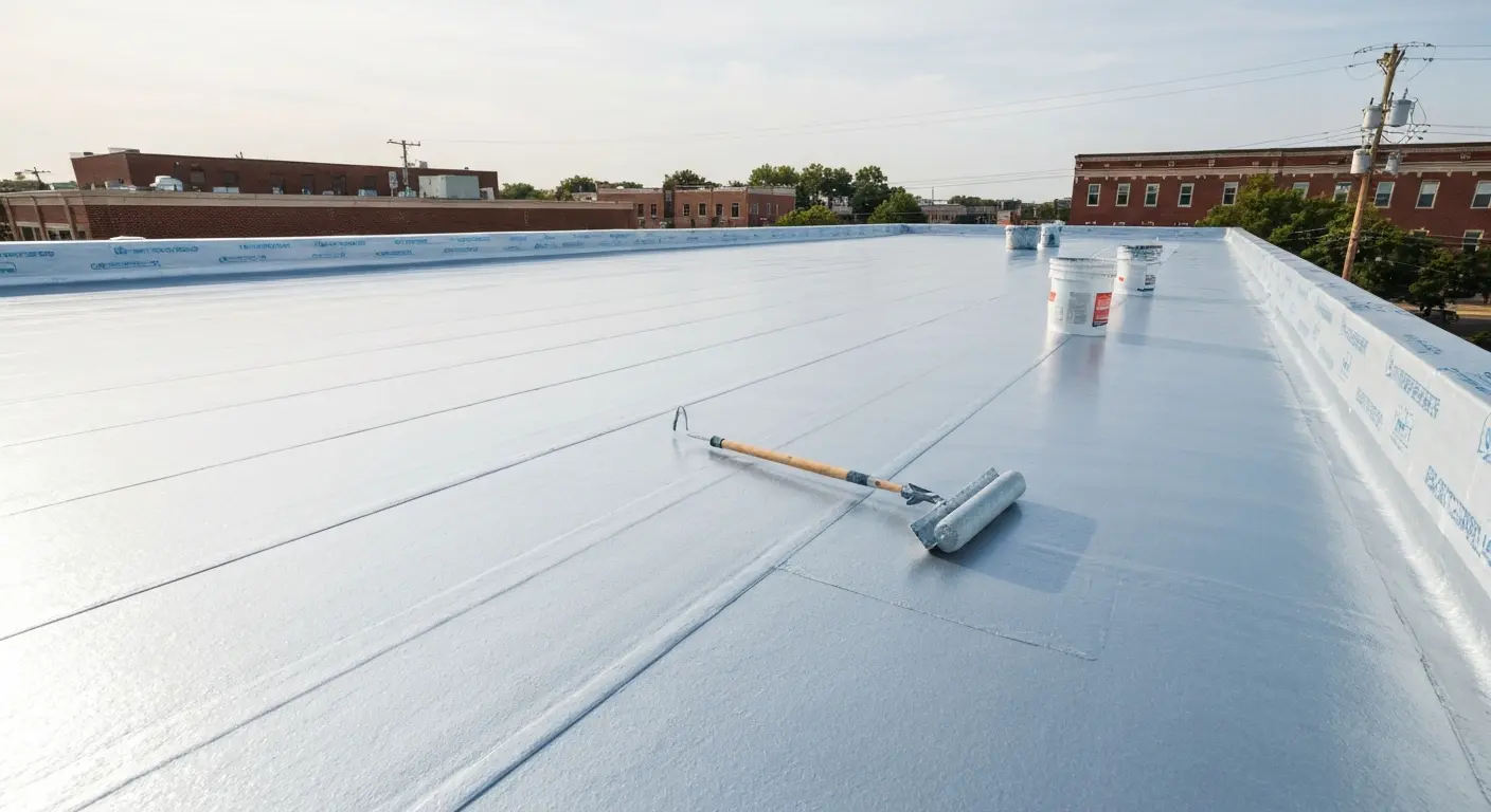 Roof coating application
