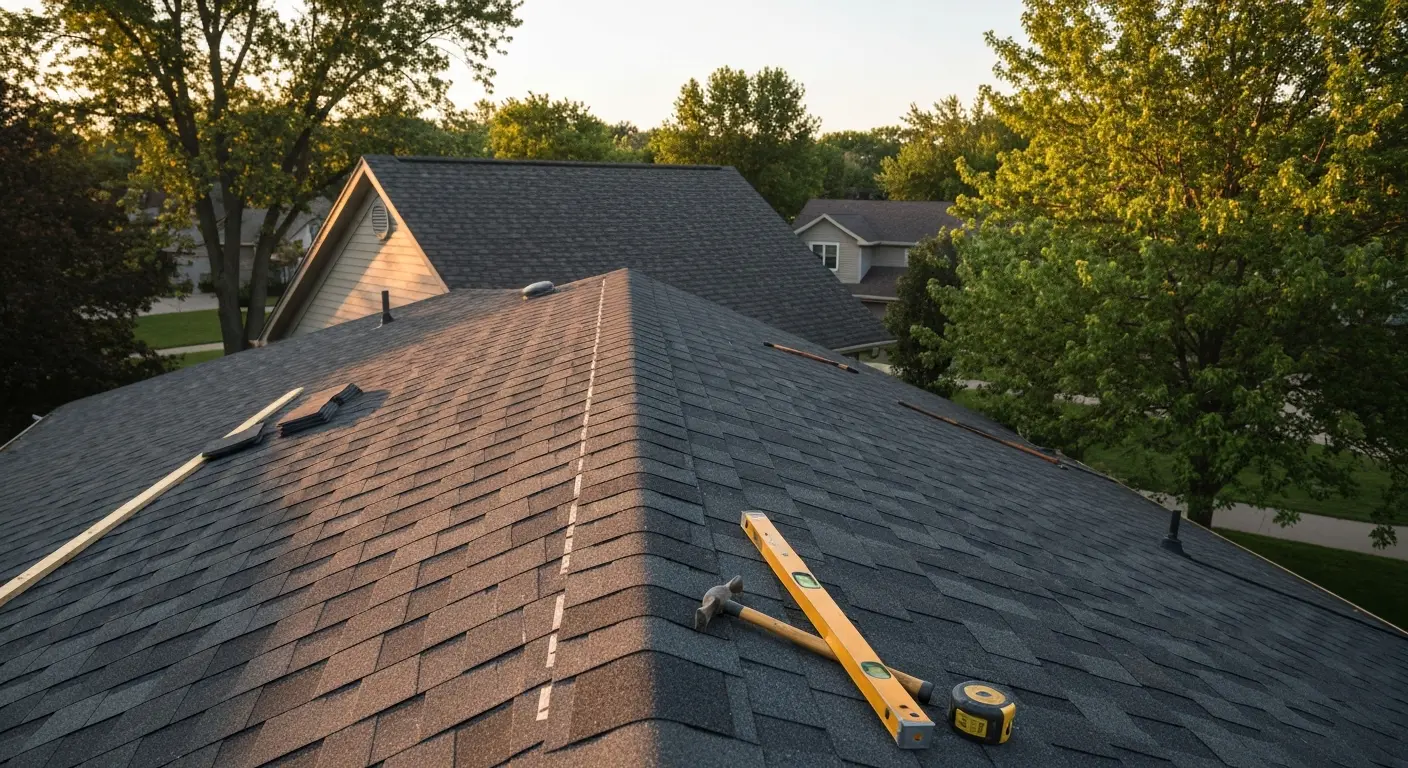 Residential roof installation