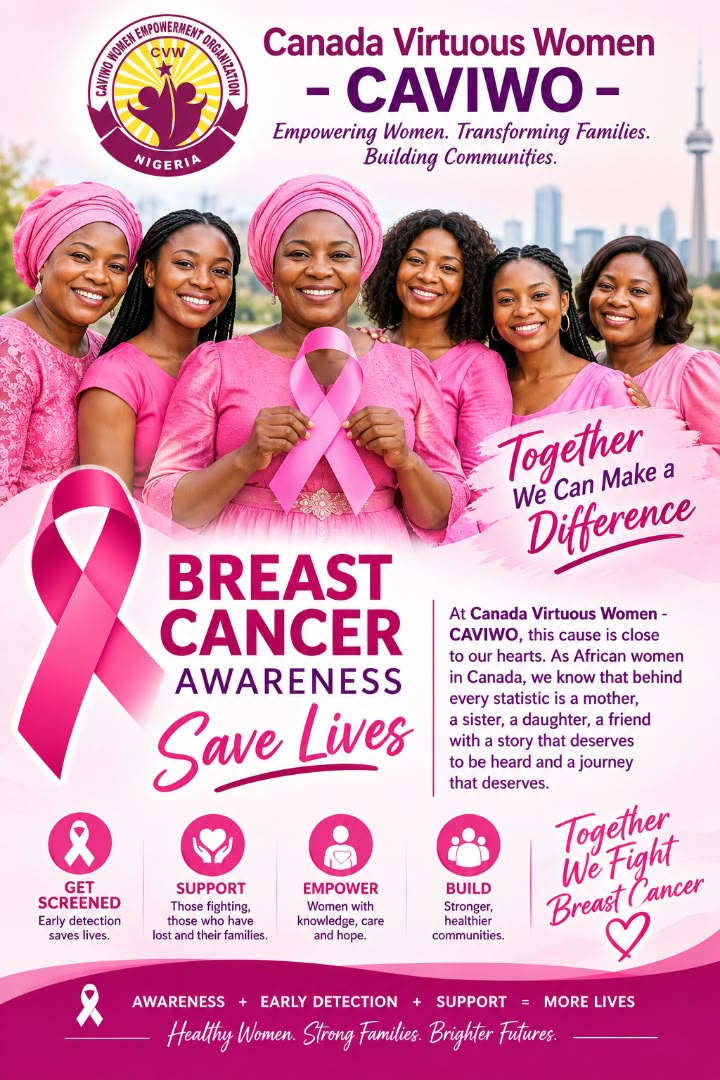 Pinktober solidarity: CAVIWO women standing together in awareness, hope, and sisterhood throughout Breast Cancer Awareness Month.