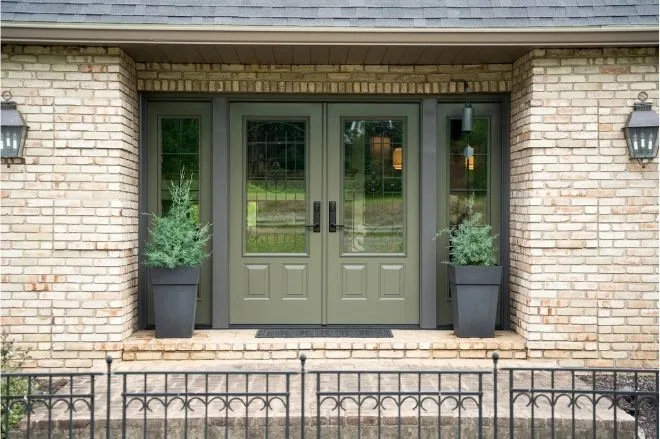 ProVia custom entry door with decorative glass