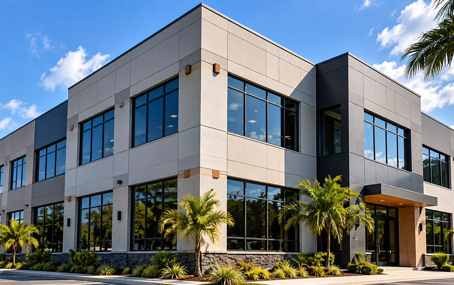 Commercial property roofing