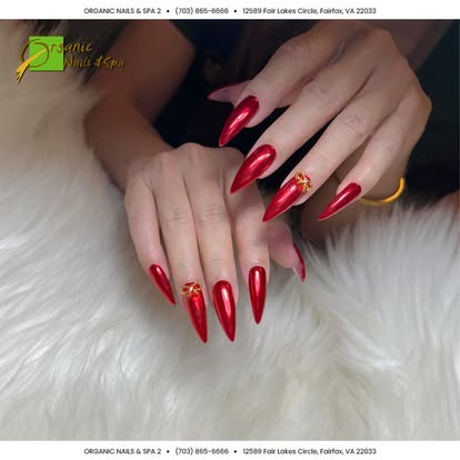 Nail design at Organic Nails & Spa Fairfax VA