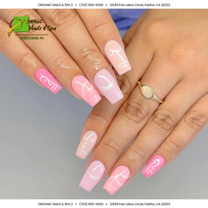 Nail set by Organic Nails & Spa technicians