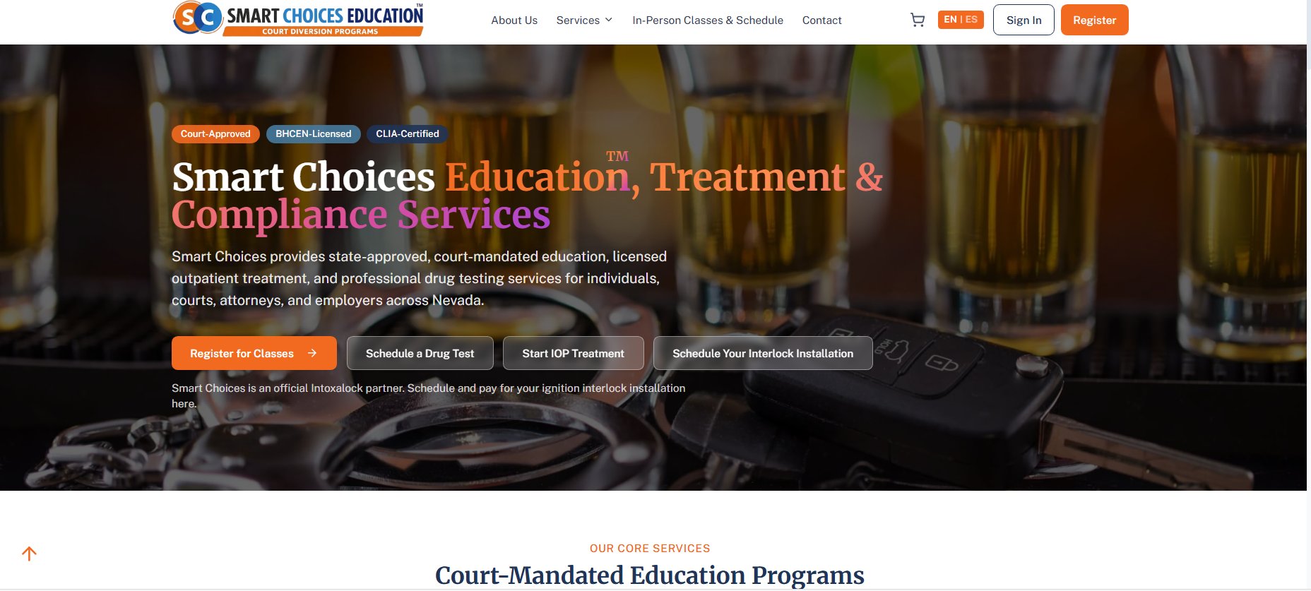 smartchoiceslv.com live website preview